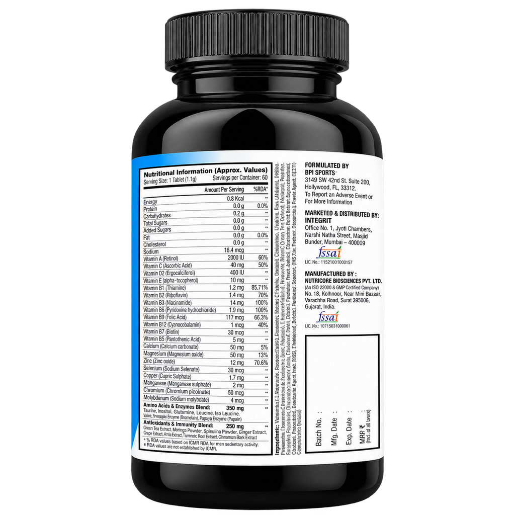 BPI Sports Multivitamin with Vital Nutrients - 60 Tabs