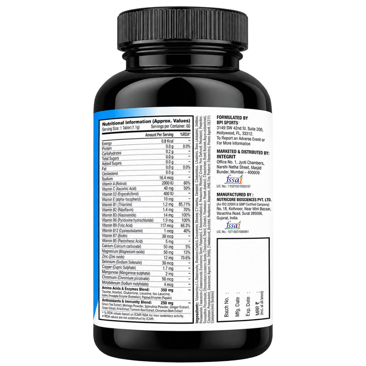 BPI Sports Multivitamin with Vital Nutrients - 60 Tabs