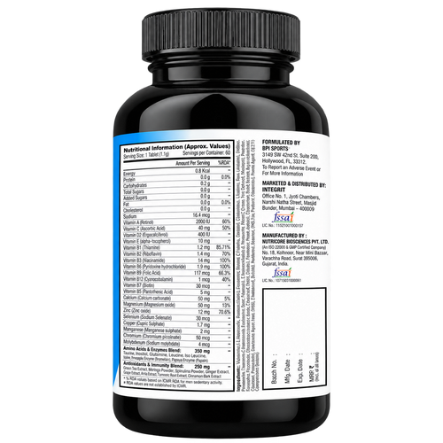 BPI Sports Multivitamin with Vital Nutrients - 60 Tabs